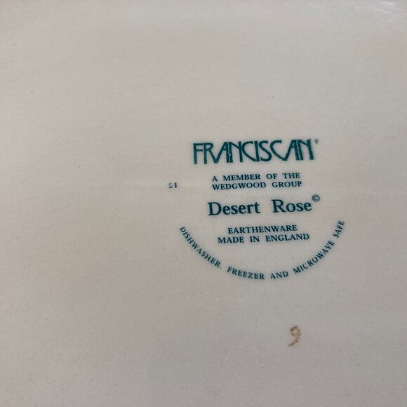 Fransiscian Dessert Rose Serving Platter 14"X10 Vintage - Picture 5 of 6